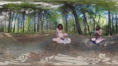 Frisky Yanks VR Turquoise Masturbating Outdoors Thumb