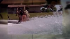 Hot playboy chicks riding water ski Thumb